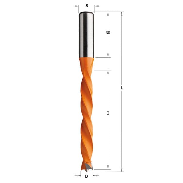 CMT Wiertło nieprzelotowe D10 I65 L105 S10 mm / standard HM / prawe