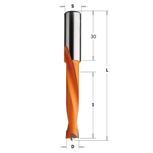 CMT Wiertło nieprzelotowe D12 I44 L77 S10 mm / standard HM / prawe
