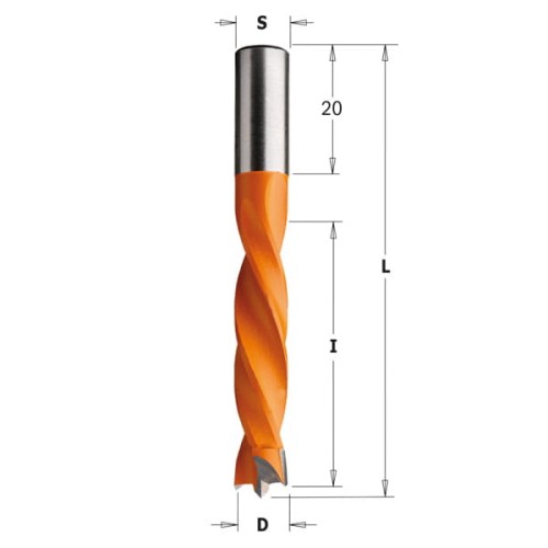 CMT Wiertło nieprzelotowe D10 I40 L67 S8 mm / standard HM / lewe