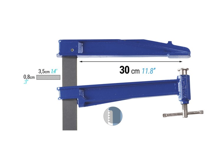 PIHER Blueline K Ścisk śrubowy 100 cm / Moc 500 Kg