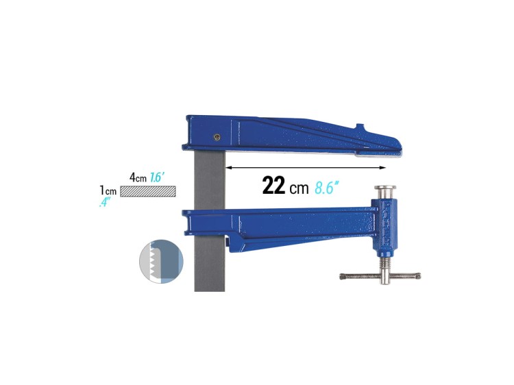 PIHER Blueline S Ścisk śrubowy 100 cm / Moc 700 Kg