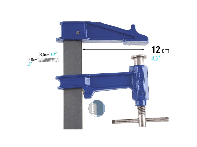 PIHER Blueline F Ścisk śrubowy 80 cm / Moc 900 Kg