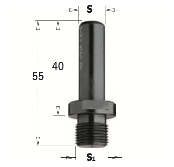 CMT Przedłużany uchwyt z gwintem M12x1  S12 mm