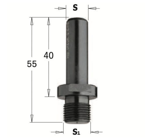 CMT Przedłużany uchwyt z gwintem M10x1,5  S8 mm