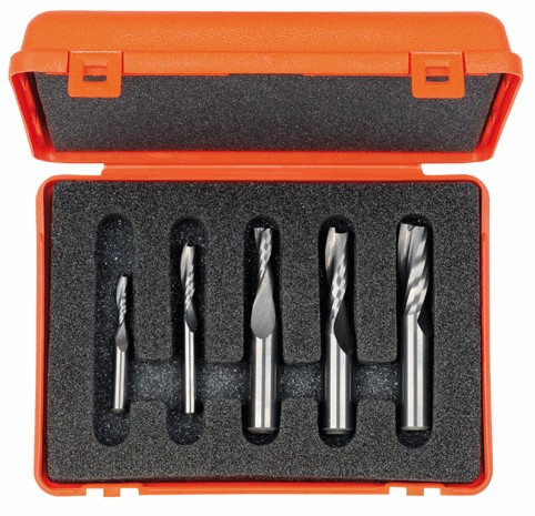 CMT Zestaw frezów spiralnych Z2 negatyw S8 mm