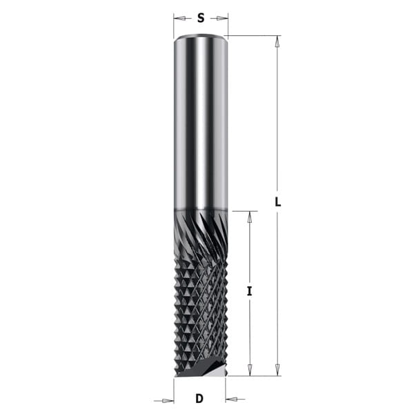CMT Frez pilnikowy chrom Z4 D12 I25 L75 S12 mm / solid surface