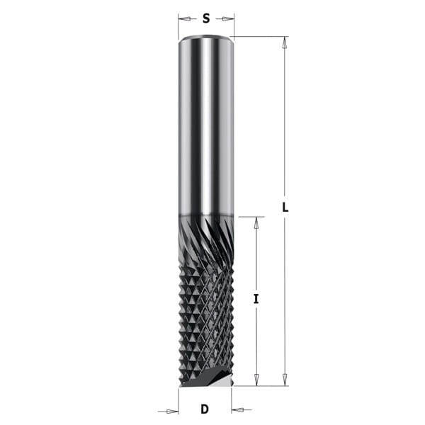 CMT Frez pilnikowy chrom Z4 D6 I19 L50 S6 mm / solid surface