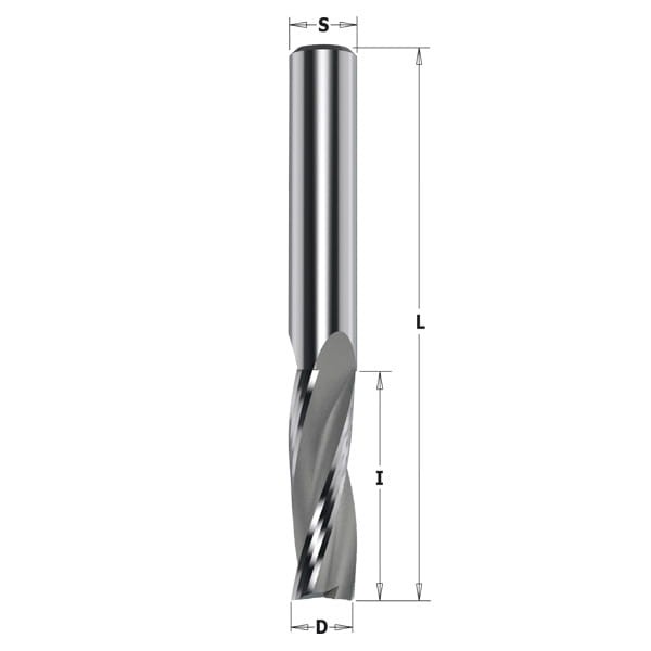 CMT Frez spiralny wykańczający do drewna / płyty / PCV Z3 D20 I70 L120 S20mm / pozytyw
