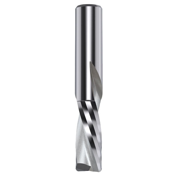 CMT Frez spiralny wykańczający do drewna / płyty / PCV Z2 D10 I32 L80 S12mm / negatyw