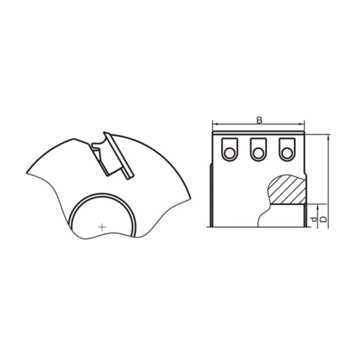 GLOBUS Głowica strugarska na noże proste 125x40x4Z H60 / Korpus aluminium