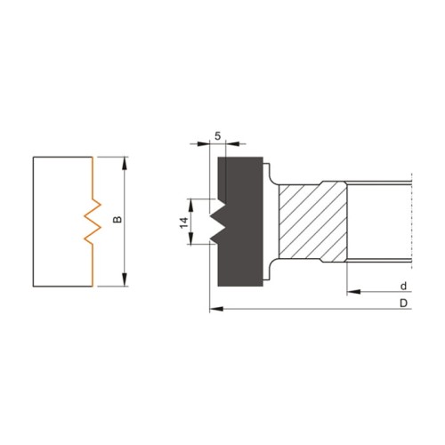 GLOBUS Frez nasadzany do mikrowczepów HSS D140x40x4Z H50 mm