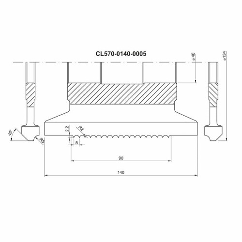 GLOBUS Zestaw do deski tarasowej HSS 140x40x4Z H140mm / Profil 5