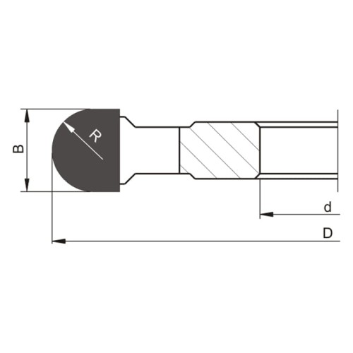 GLOBUS Frez nasadzany zaokrąglający HSS R15 D125x30x4Z