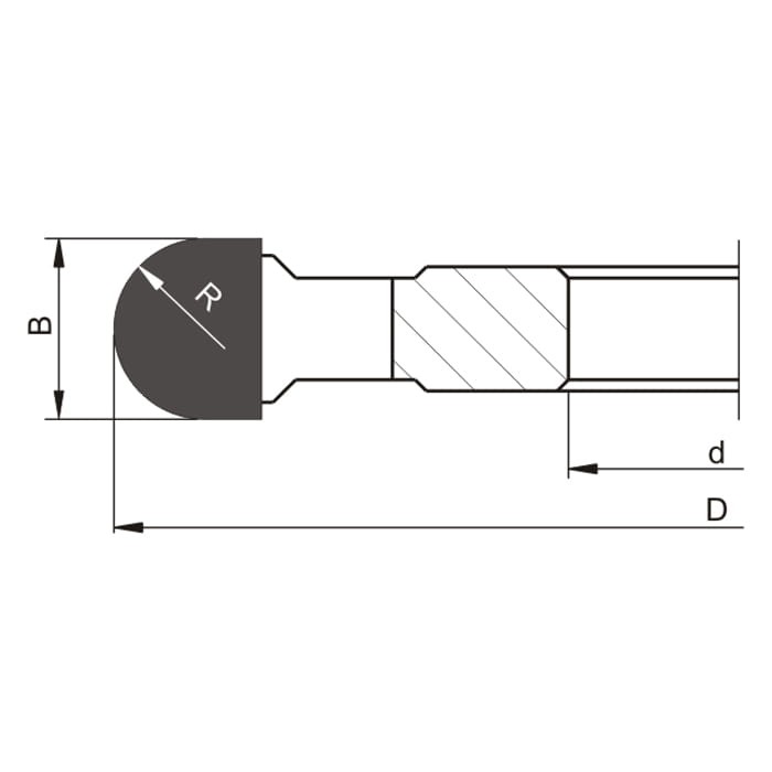GLOBUS Frez nasadzany zaokrąglający HSS R15 D125x30x4Z