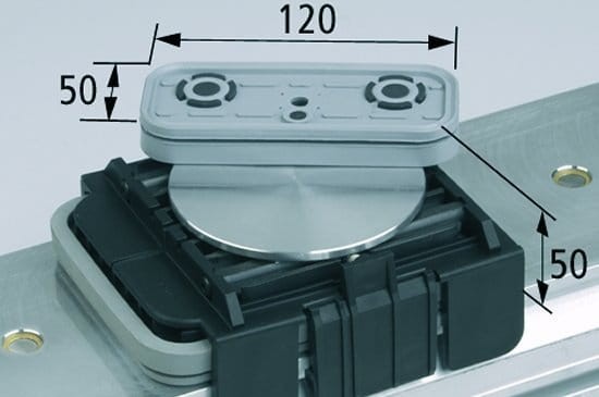 SCHMALZ Blok podciśnieniowy do stołów belkowych 125x50 mm H50 obracany