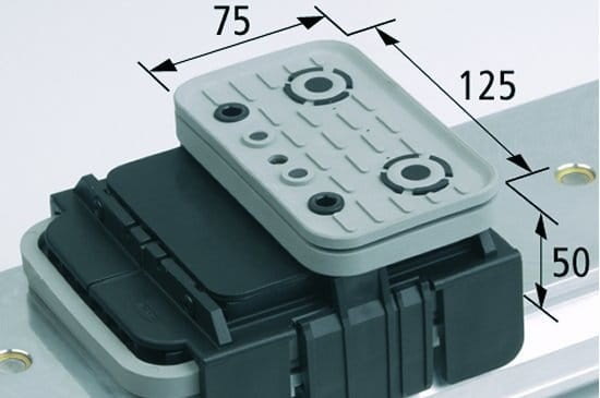 SCHMALZ Blok podciśnieniowy do stołów belkowych 125x75 mm H50 poprzeczny