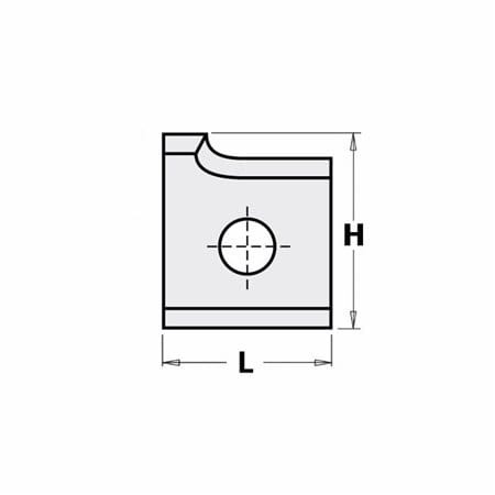 Noże wymienne do okleiniarki HM R2 14,5x12x2 mm / 1 szt. / Brandt / Prawe