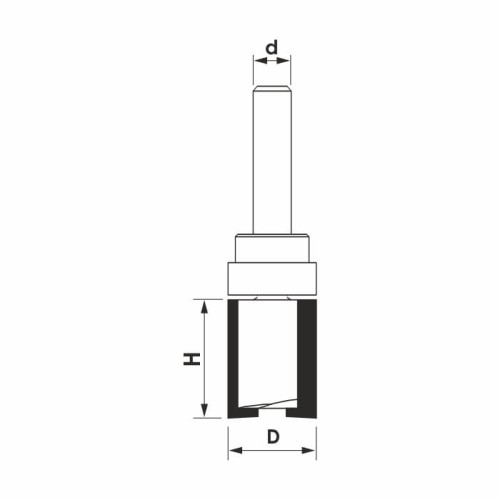 GLOBUS Frez prosty z łożyskiem górnym Z2 D19 I40 S8 mm / PREMIUM