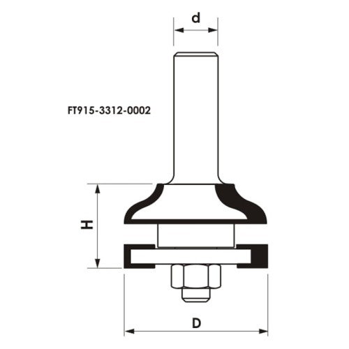 GLOBUS Frez do połączeń / ramek D33 S12 mm / PREMIUM