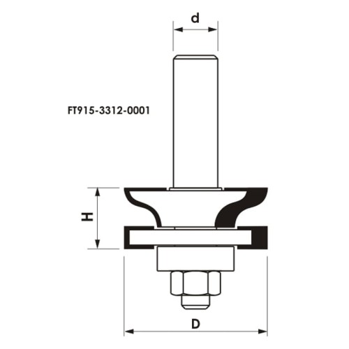 GLOBUS Frez do połączeń / ramek D33 S12 mm / PREMIUM