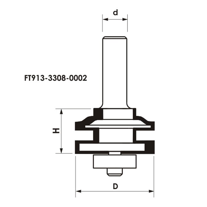 GLOBUS Frez do połączeń / ramek D33,9 S8 mm / PREMIUM