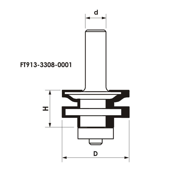 GLOBUS Frez do połączeń / ramek D33,9 S8 mm / PREMIUM