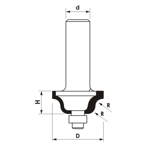 GLOBUS Frez profilowy R2,4 D22,2 S8 mm / PREMIUM