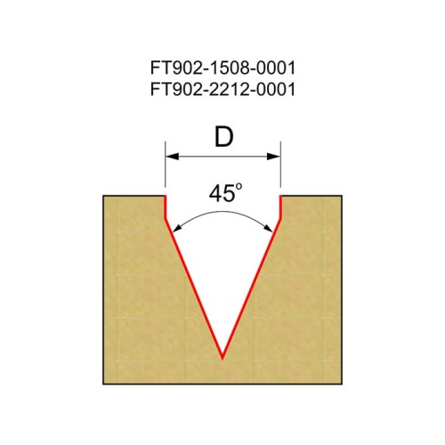 GLOBUS Frez do grawerowania / fazowania 45° D15,1 S8 mm / PREMIUM
