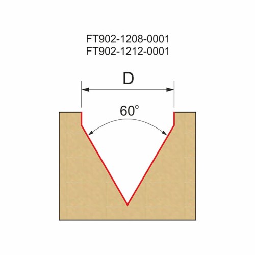 GLOBUS Frez do grawerowania / fazowania 60° D12,7 S12 mm / PREMIUM