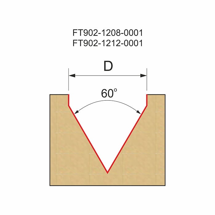 GLOBUS Frez do grawerowania / fazowania 60° D12,7 S8 mm / PREMIUM