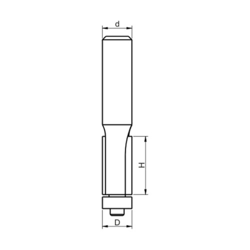 GLOBUS Frez prosty z łożyskiem dolnym D12,7 I50,8 S12 mm / PREMIUM