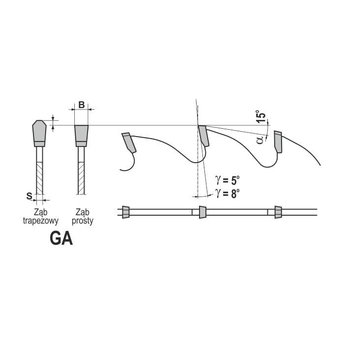 GLOBUS Piła do płyty wiórowej i MDF 210x30x52Z / zagłębiarka