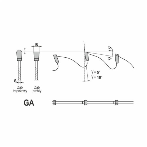 GLOBUS Piła do płyty wiórowej i MDF 235x30x56Z / zagłębiarka