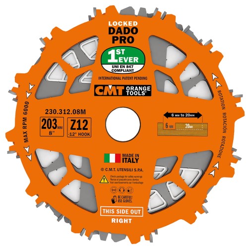 CMT Zestaw DADO do rowkowania 203x30x12Z