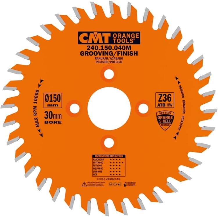 CMT Piła do rowkowania / ostrze piłkowe Z36 150x30x4,0 mm / CNC