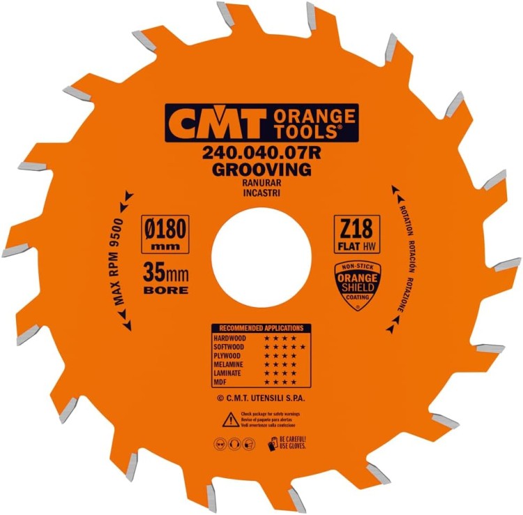CMT Piła do rowkowania / ostrze piłkowe Z18 180x35x4,0 mm