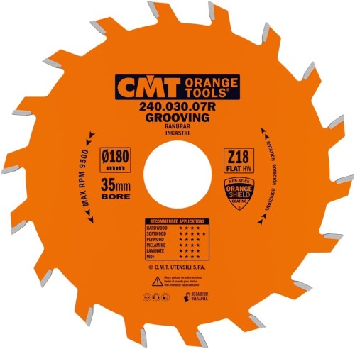 CMT Piła do rowkowania / ostrze piłkowe Z18 180x35x3,0 mm