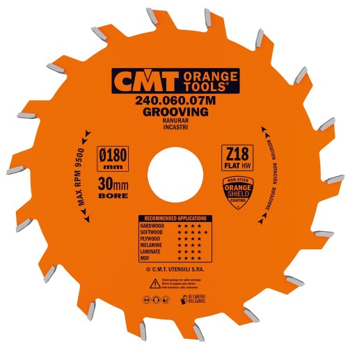 CMT Piła do rowkowania / ostrze piłkowe Z18 180x30x6,0 mm