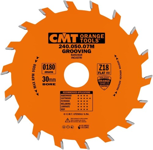 CMT Piła do rowkowania / ostrze piłkowe Z18 180x30x5,0 mm