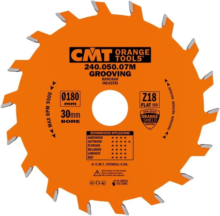 CMT Piła do rowkowania / ostrze piłkowe Z18 180x30x5,0 mm