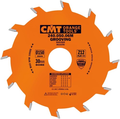 CMT Piła do rowkowania / ostrze piłkowe Z12 150x30x5,0 mm