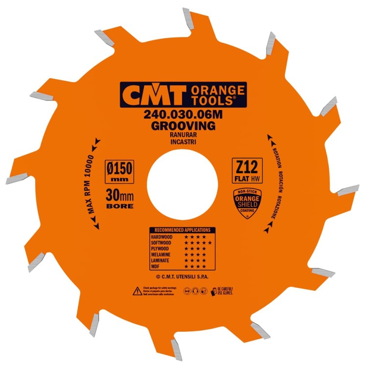 CMT Piła do rowkowania / ostrze piłkowe Z12 150x30x3,0 mm