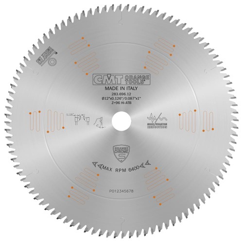 CMT Piła do płyty laminowanej i MDF 300x30x96Z / praca bez podcinaka / Chromowana