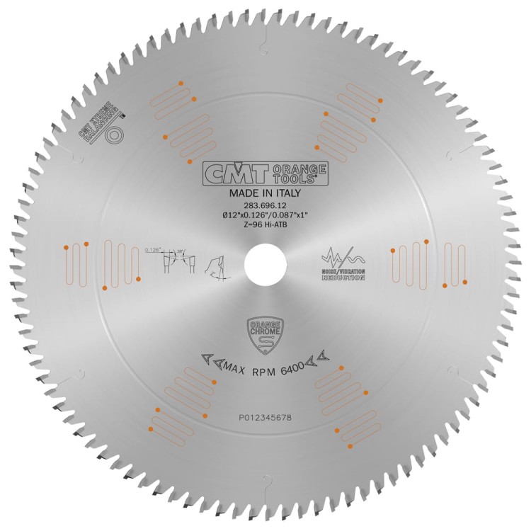CMT Piła do płyty laminowanej i MDF 300x30x96Z / praca bez podcinaka / Chromowana