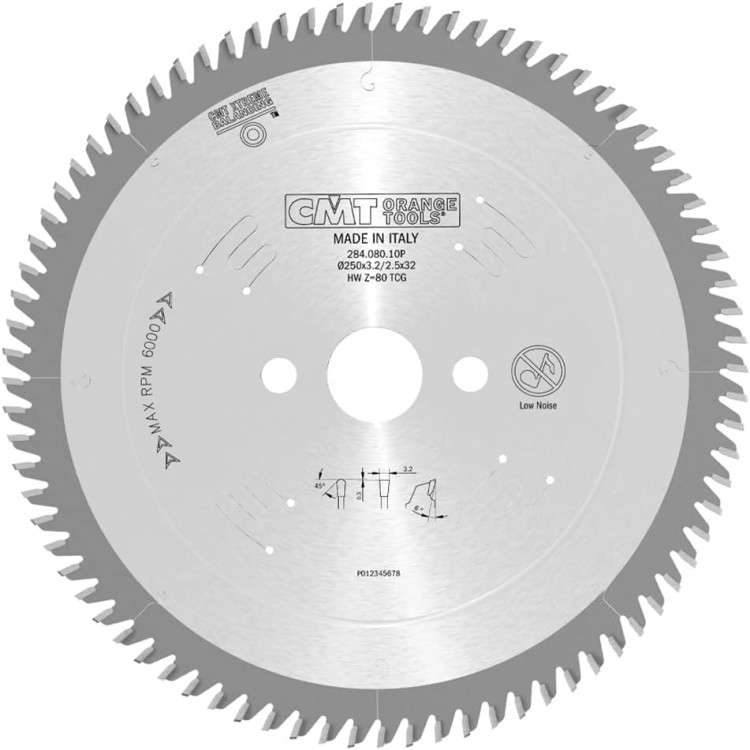 CMT Piła do Aluminium / mosiądz / PCV 250x32x80Z
