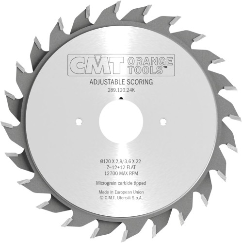 CMT Podcinak składany 120x22x12+12Z / 2.8 - 3.6 mm