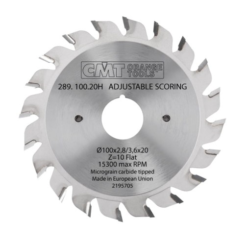 CMT Podcinak składany 100x20x10+10Z / 2.8 - 3.6 mm