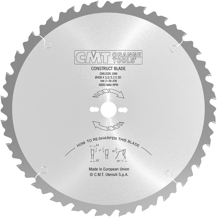 CMT Piła HM do drewna budowlanego 450x30x32Z