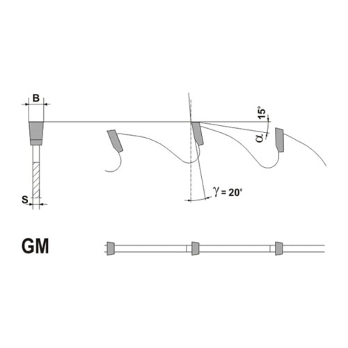 Globus Piła do drewna HM 800x50x9x3(27)Z / Cięcie wzdłuż