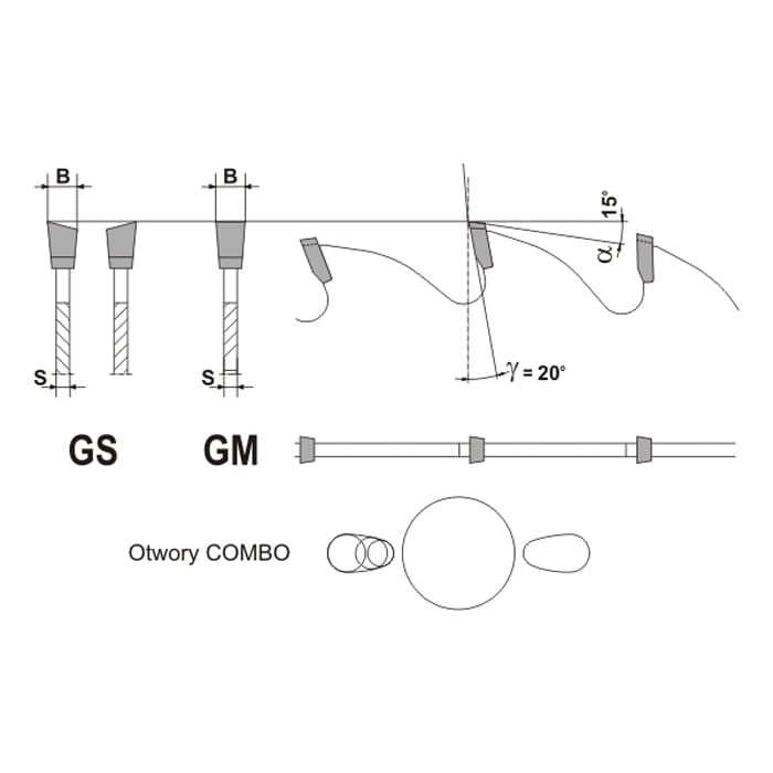 Globus Piła do drewna HM 500x30x44Z / Cięcie wzdłuż
